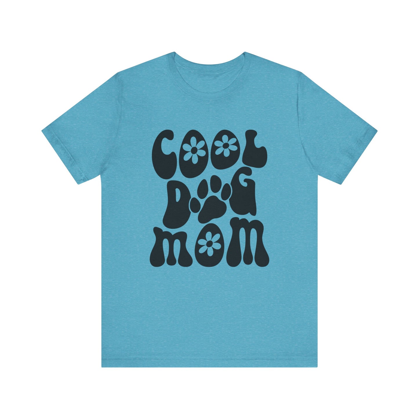 "Cool Dog Mom – Groovy Retro Flower Power Design"