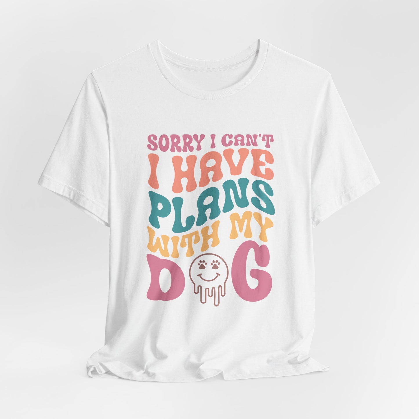 "Sorry l can't I have plans with my Dog – Fun Retro Dog Lover Design" - Unisex Jersey