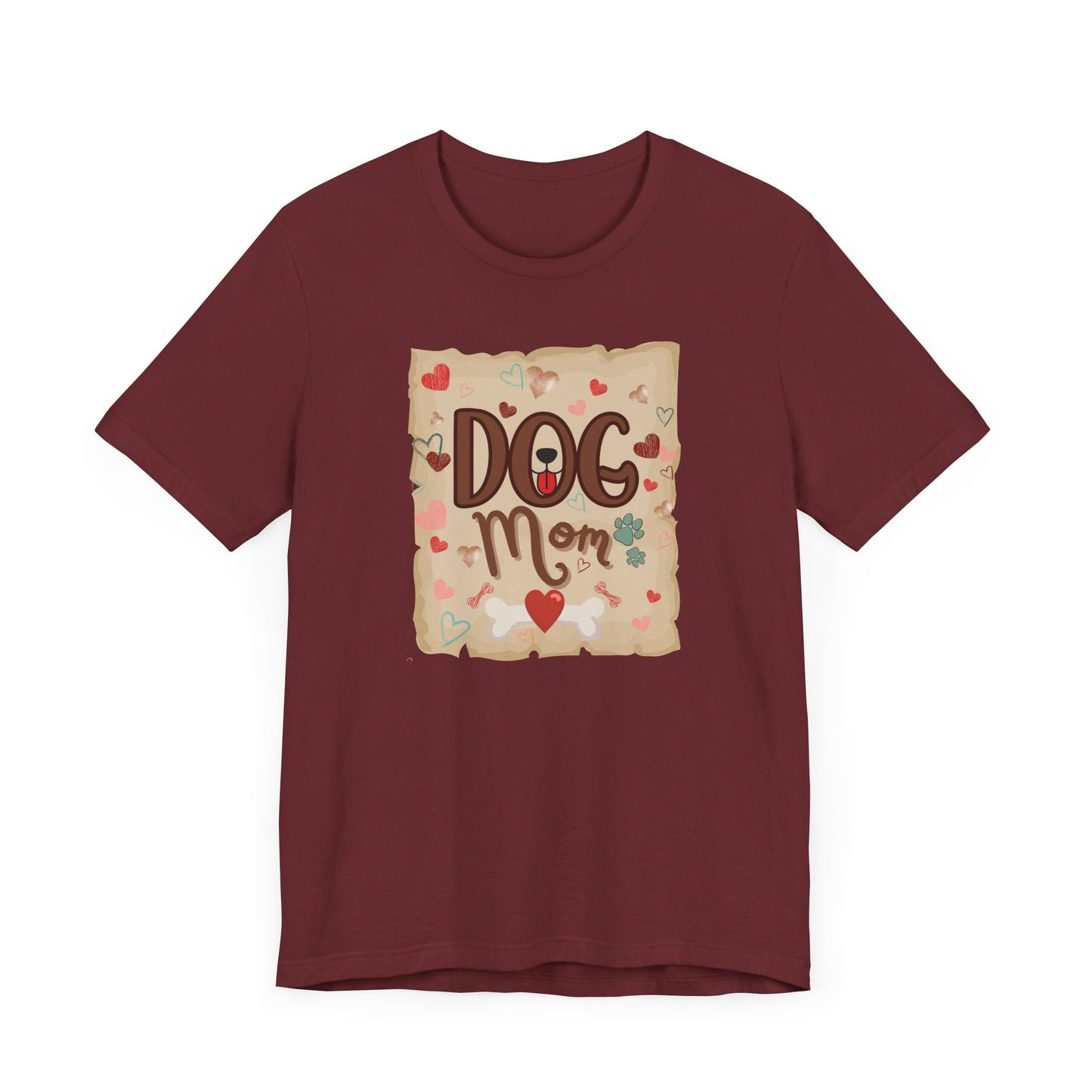 "Dog Mom – Heart and Paw Print Love Design"