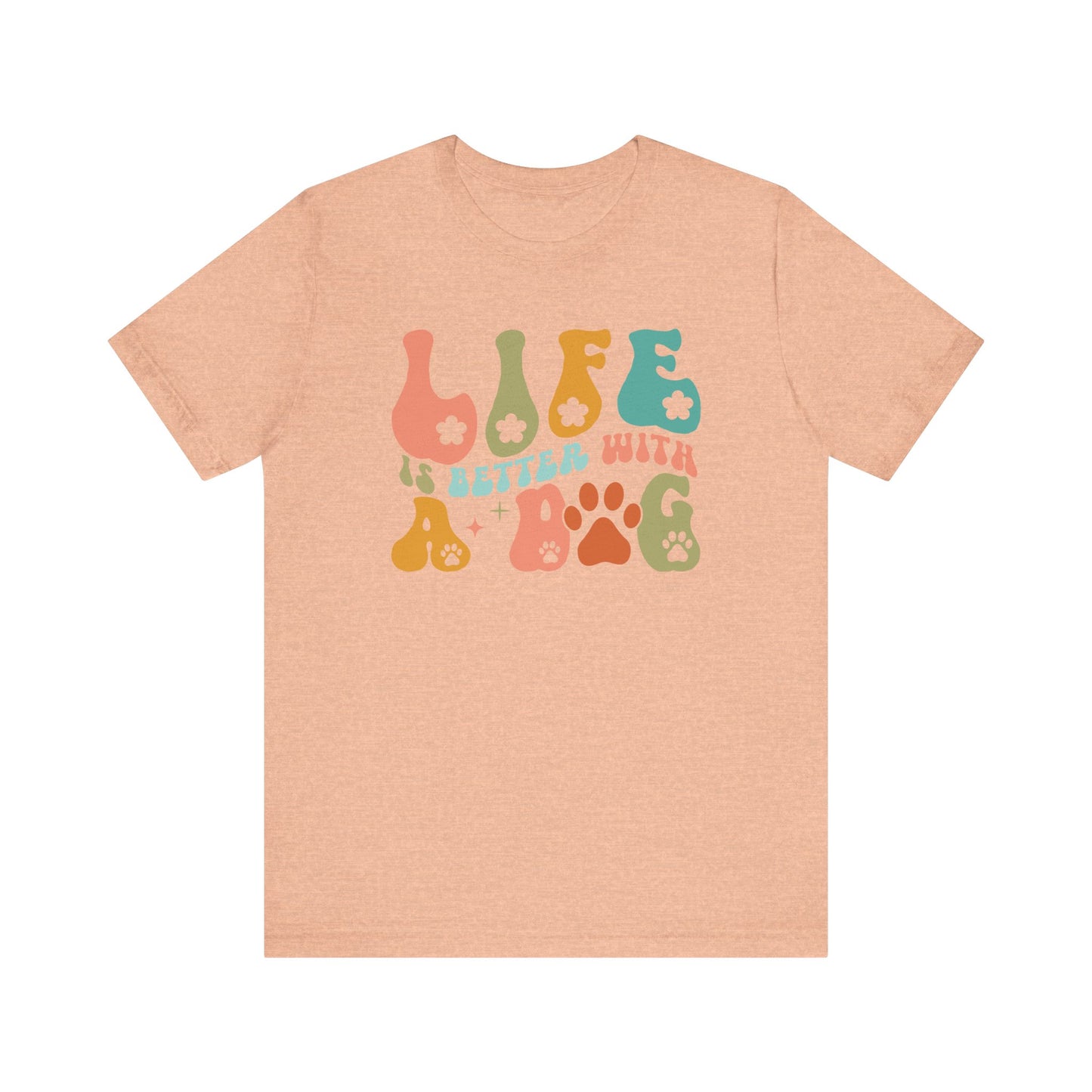 "Life is Better with a Dog – Retro Paw Print Dog Lover Design"