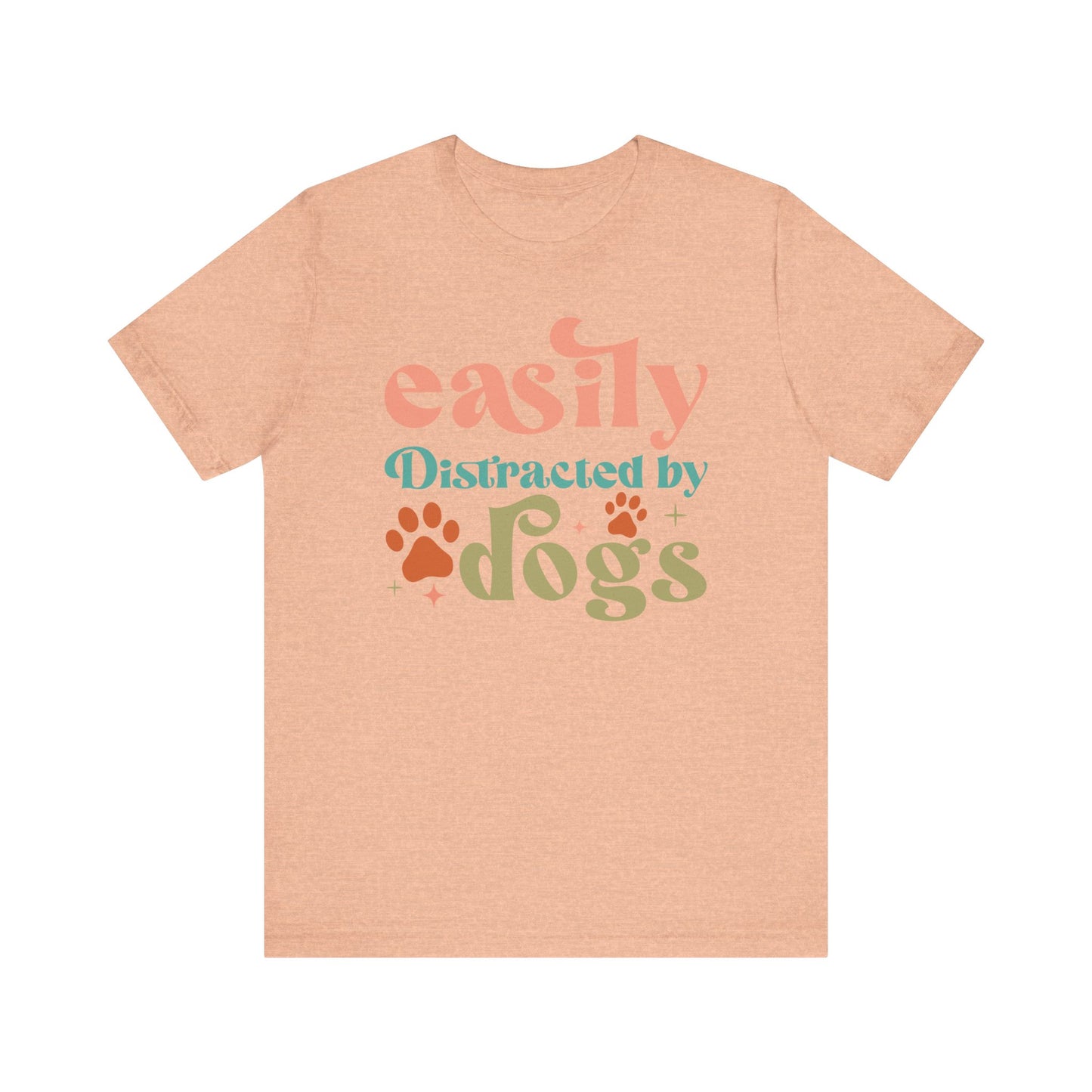 "Easily Distracted by Dogs – Fun Retro Dog Lover Design"