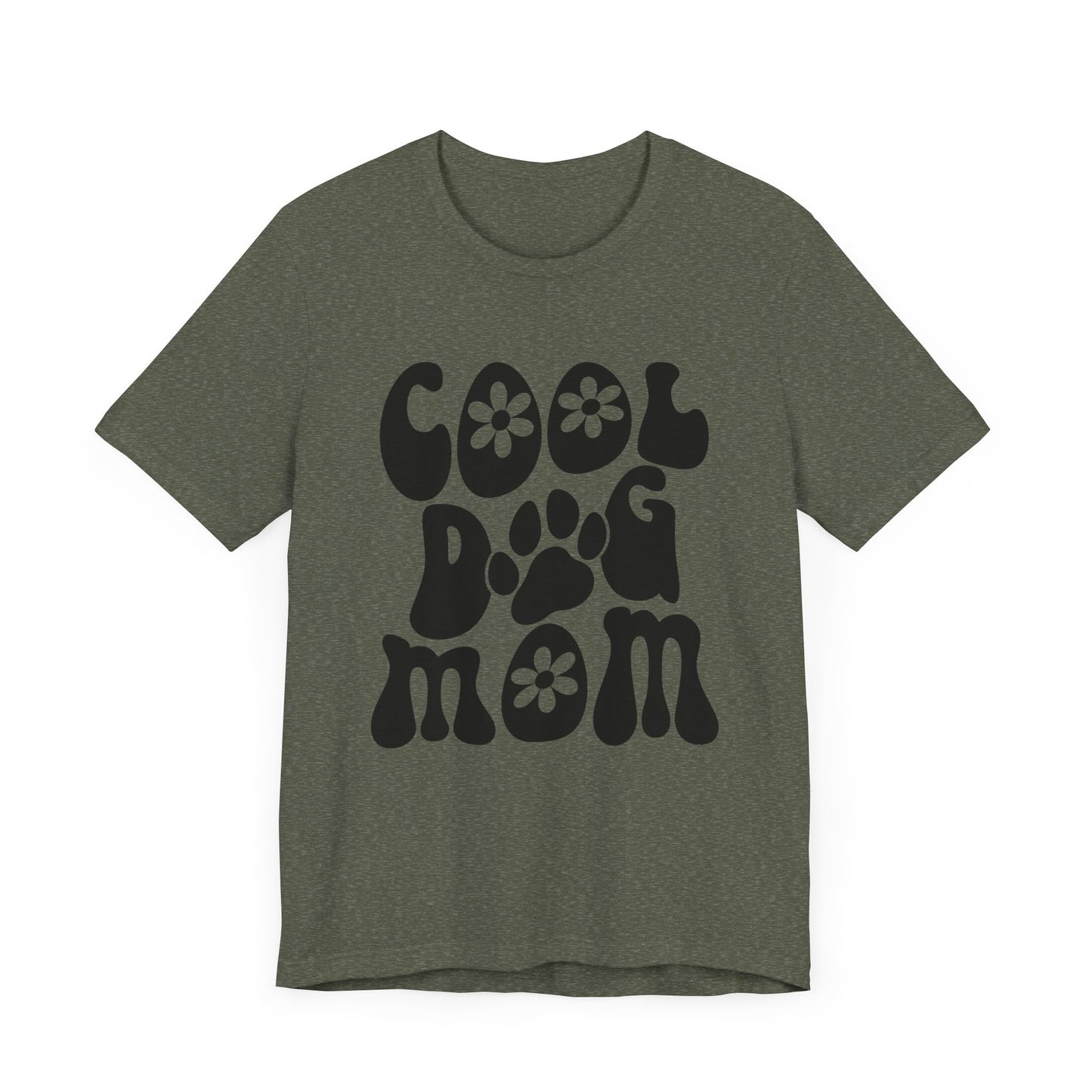 "Cool Dog Mom – Groovy Retro Flower Power Design"