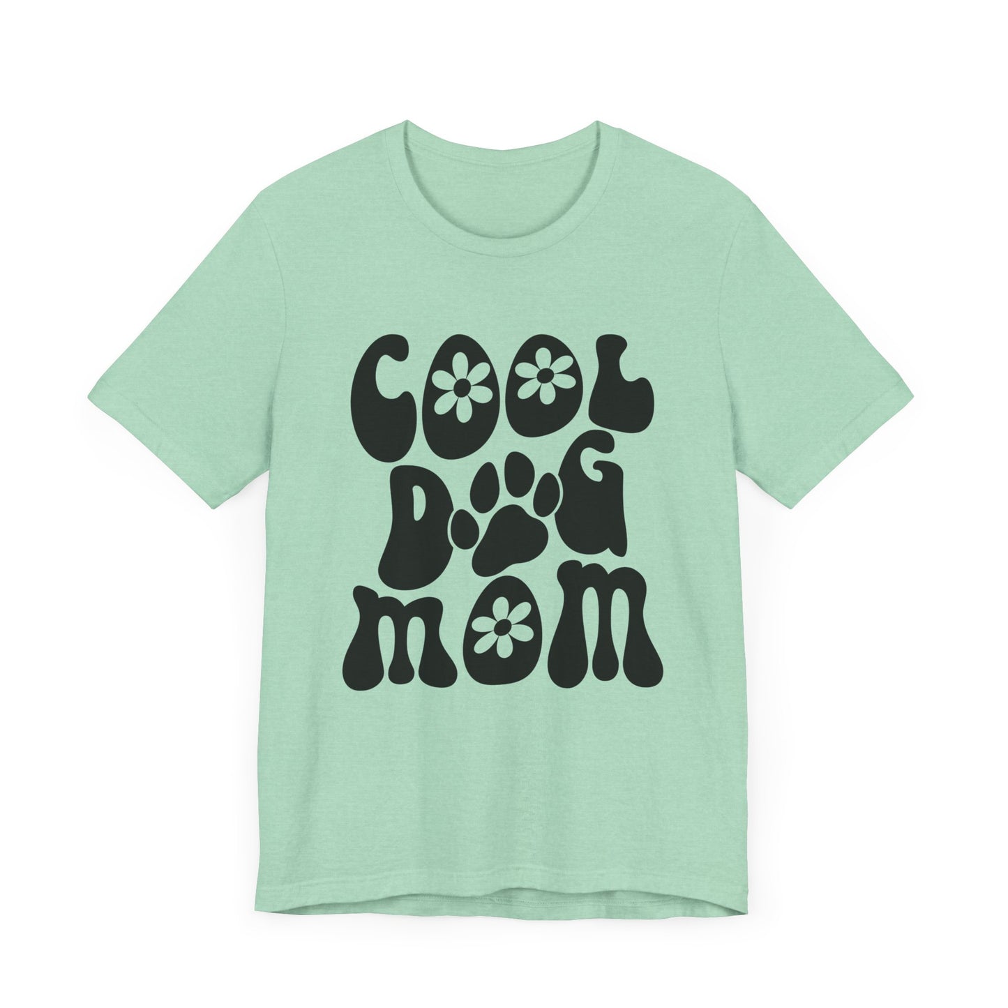 "Cool Dog Mom – Groovy Retro Flower Power Design"