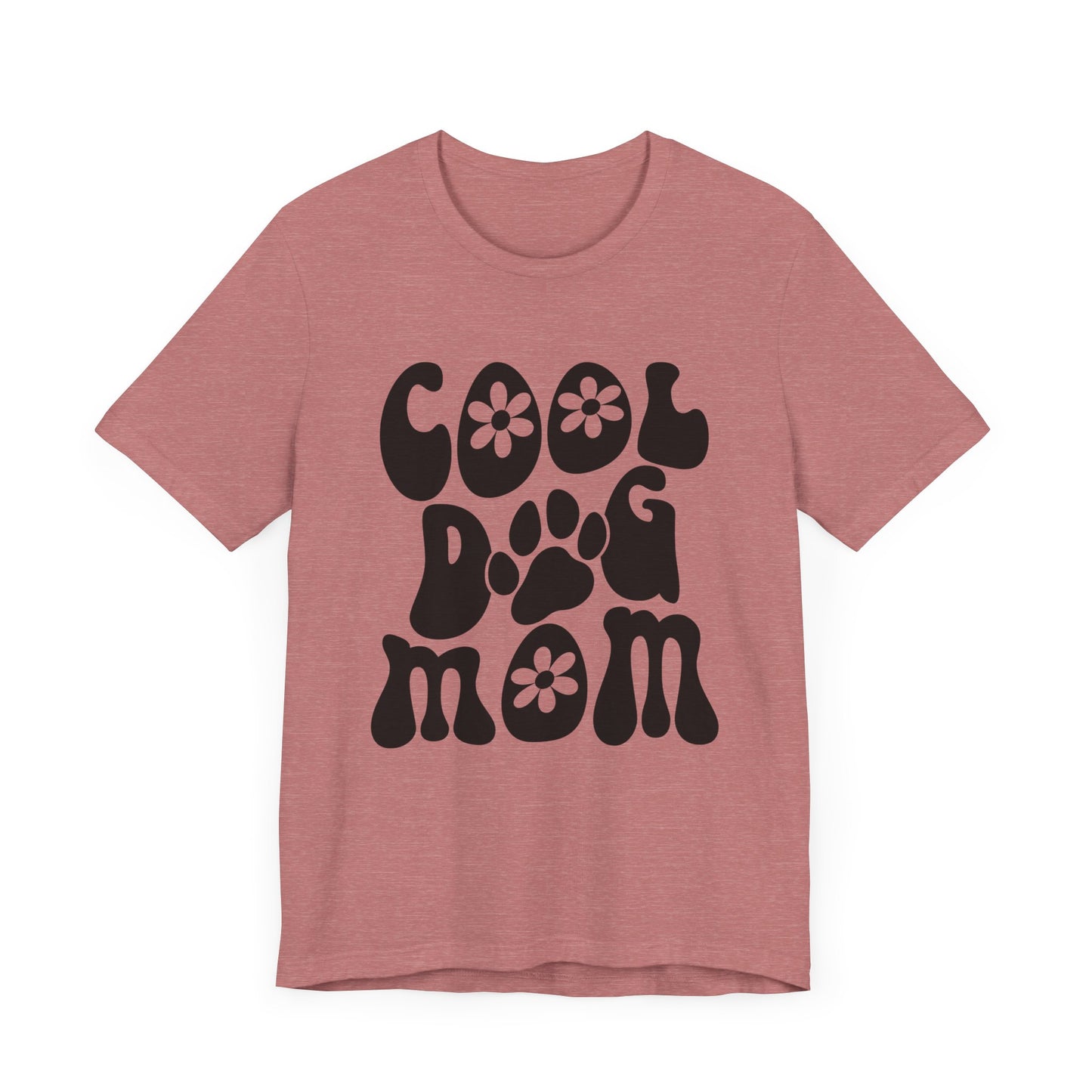 "Cool Dog Mom – Groovy Retro Flower Power Design"