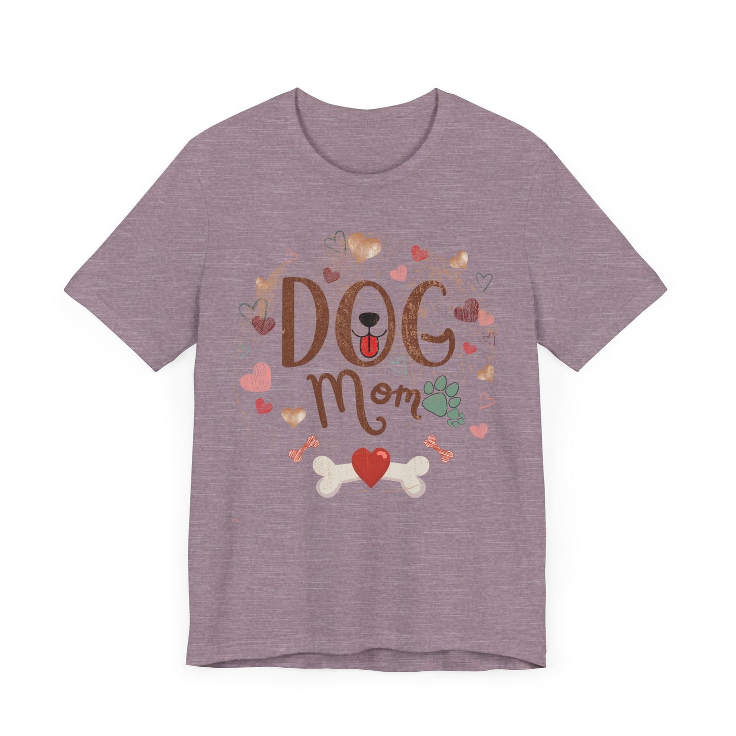 "Dog Mom – Cute Heart and Paw Print Design"