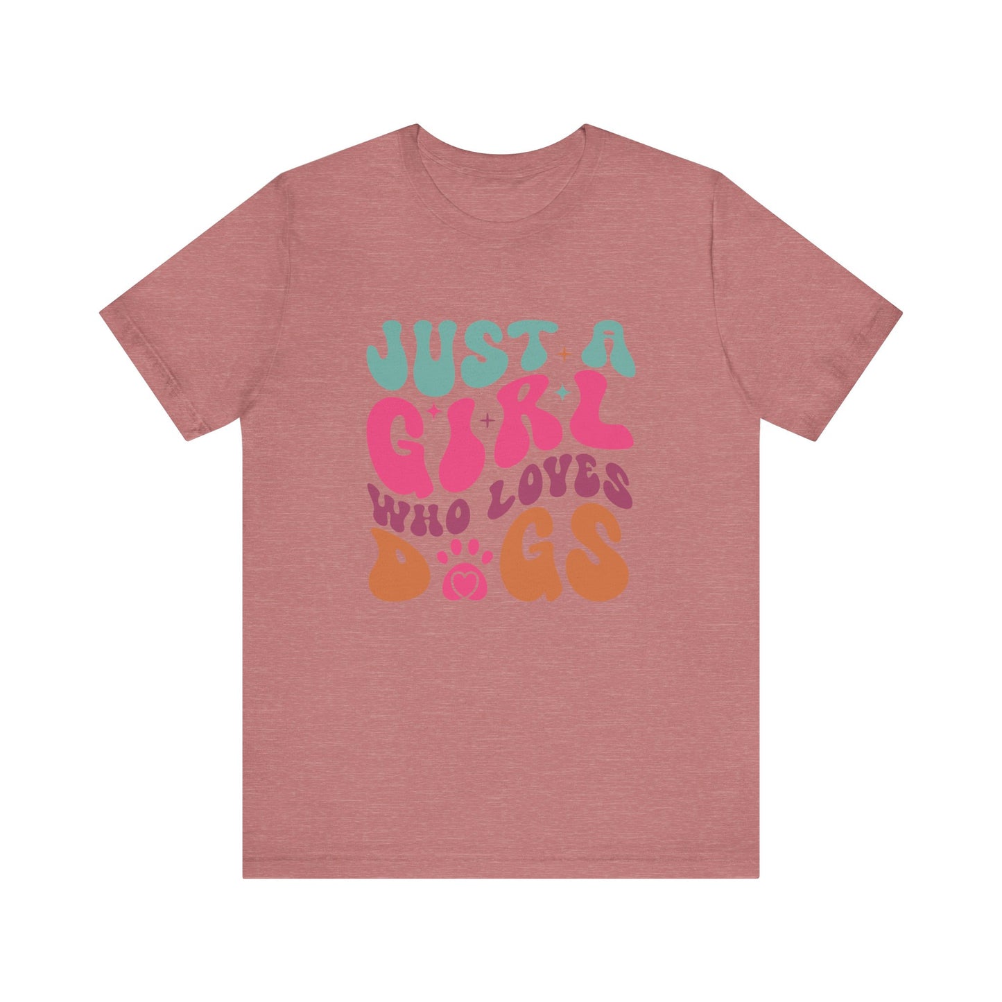 "Just a Girl Who Loves Dogs – Fun Retro Dog Lover Design"