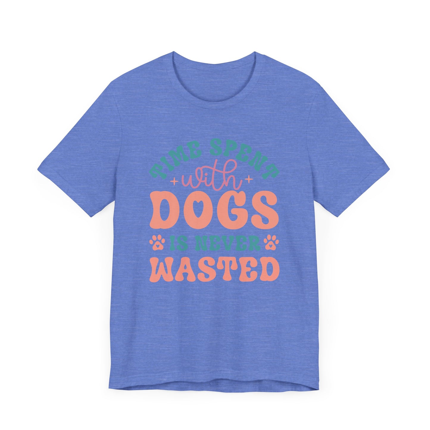 "Time spent with Dogs is never wasted – Fun Retro Dog Lover Design" - Unisex Jersey