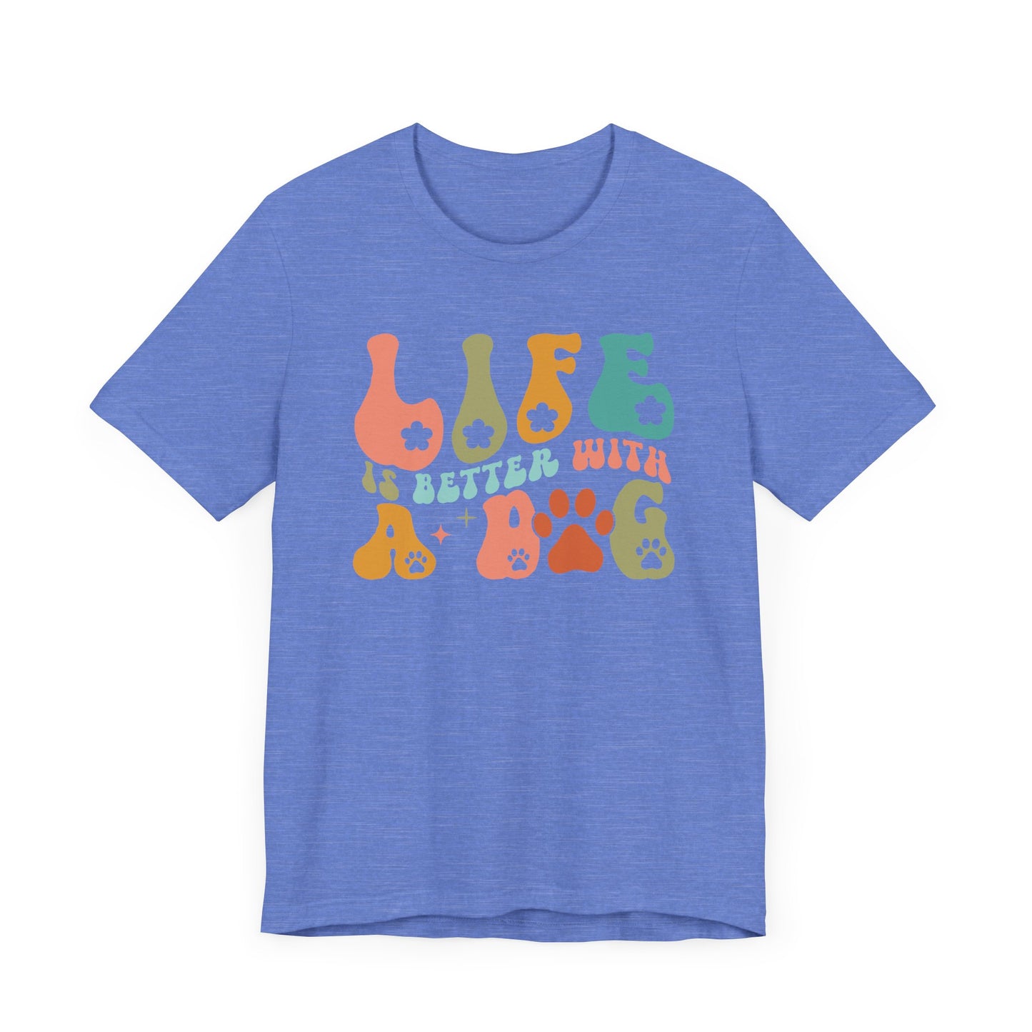 "Life is Better with a Dog – Retro Paw Print Dog Lover Design"