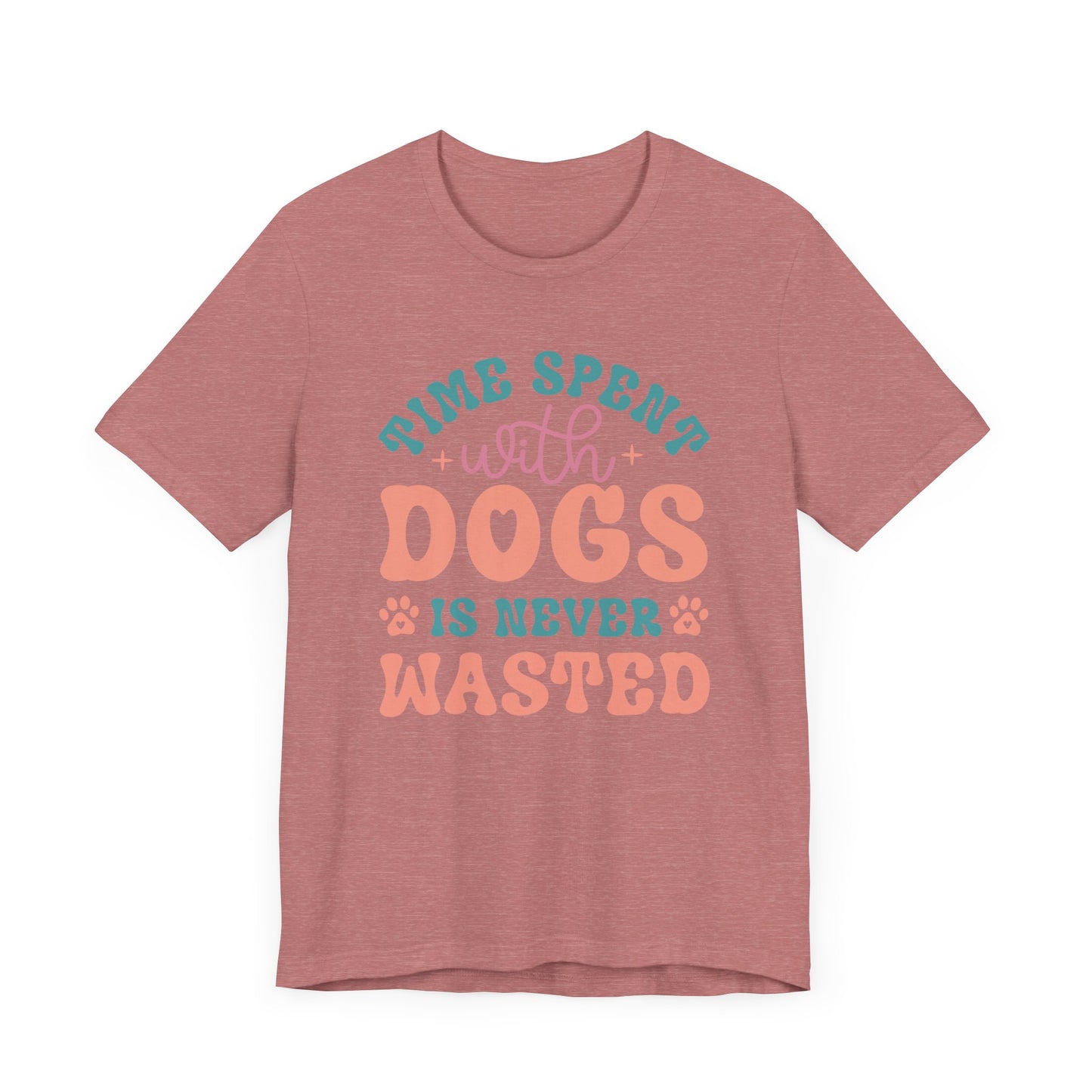 "Time spent with Dogs is never wasted – Fun Retro Dog Lover Design" - Unisex Jersey