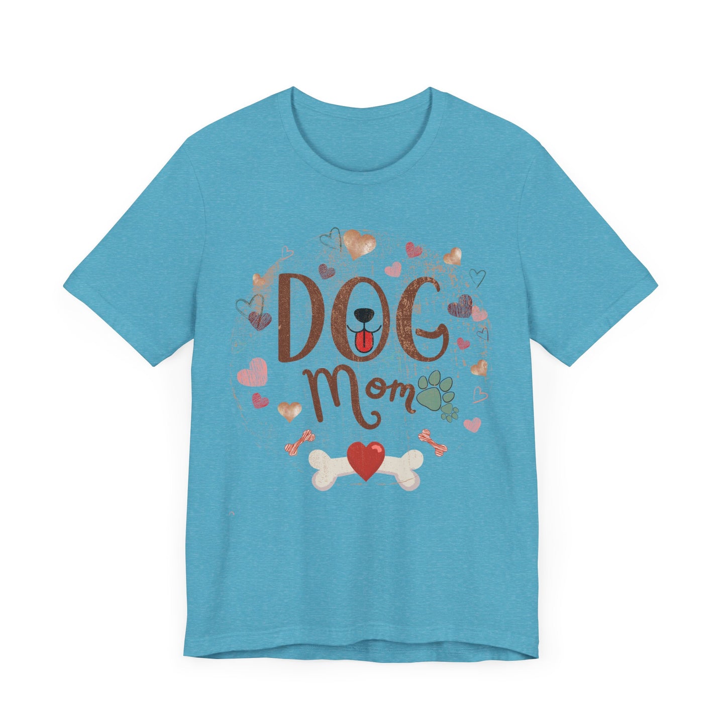 "Dog Mom – Cute Heart and Paw Print Design"