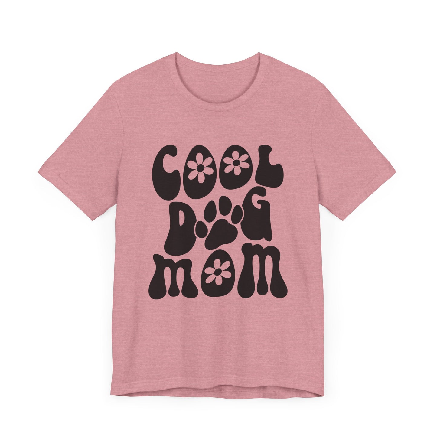 "Cool Dog Mom – Groovy Retro Flower Power Design"