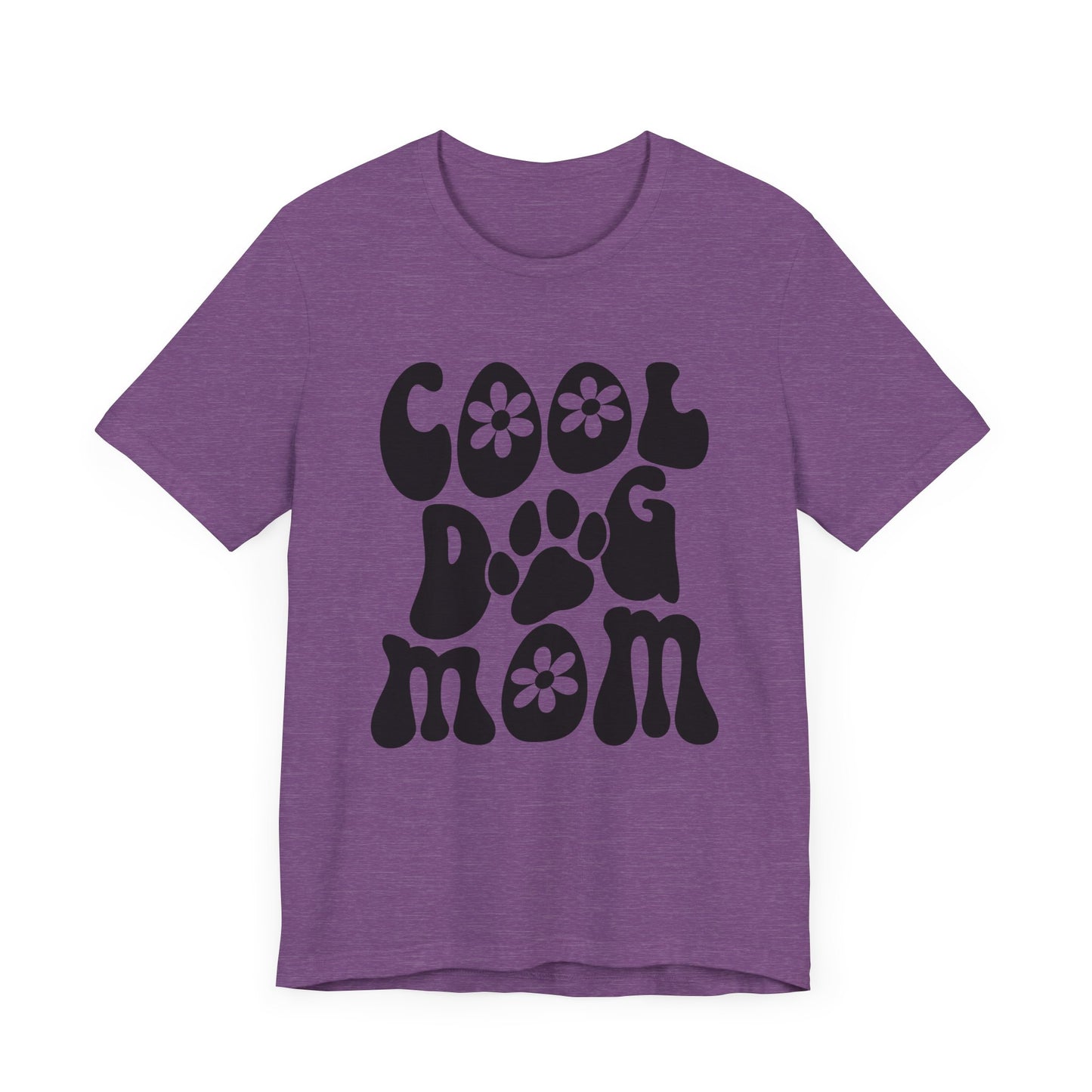 "Cool Dog Mom – Groovy Retro Flower Power Design"