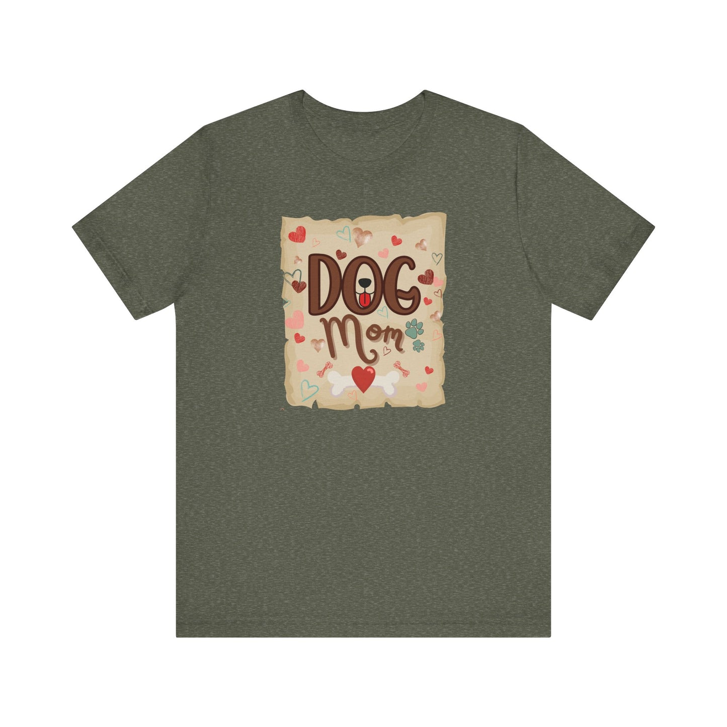 "Dog Mom – Heart and Paw Print Love Design"