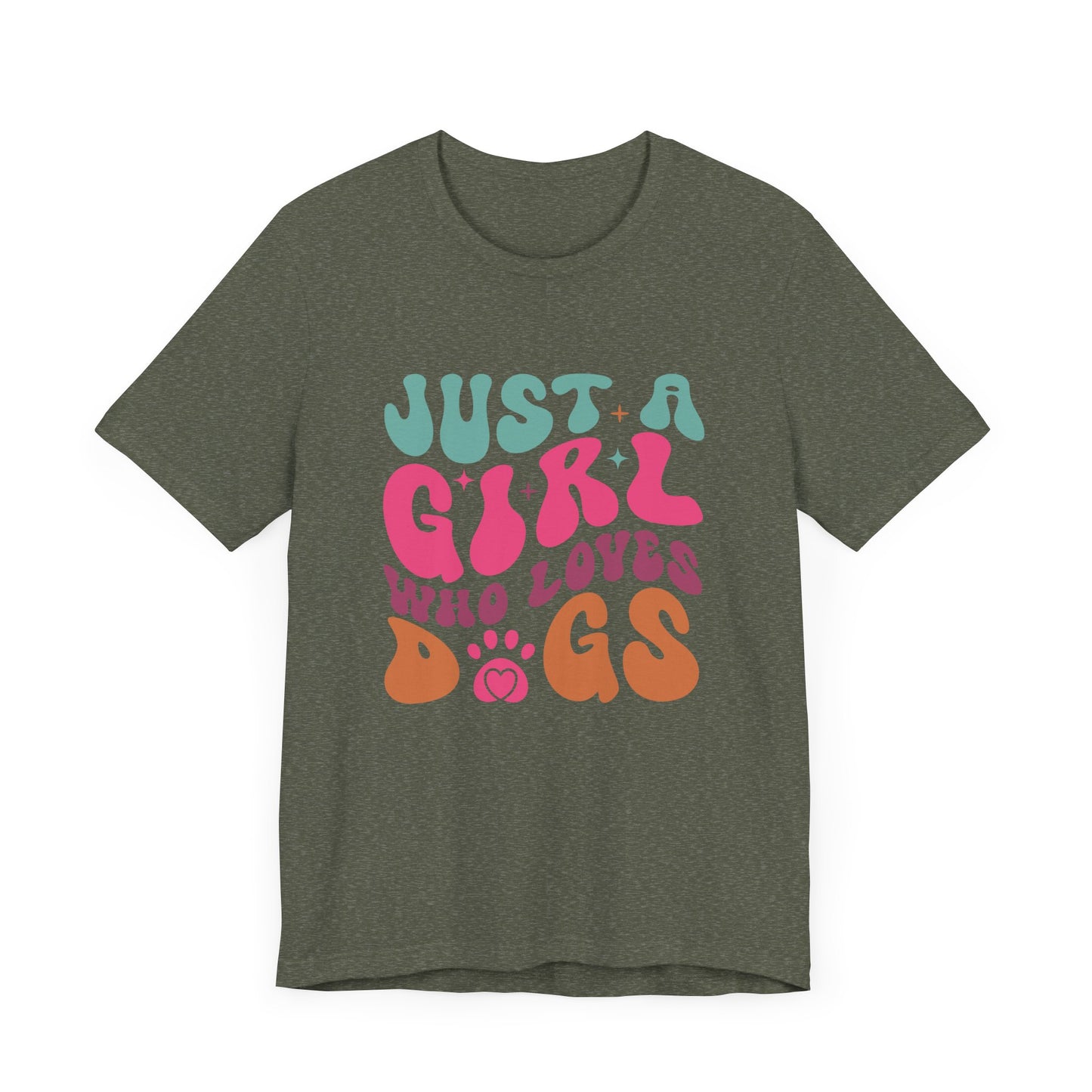 "Just a Girl Who Loves Dogs – Fun Retro Dog Lover Design"