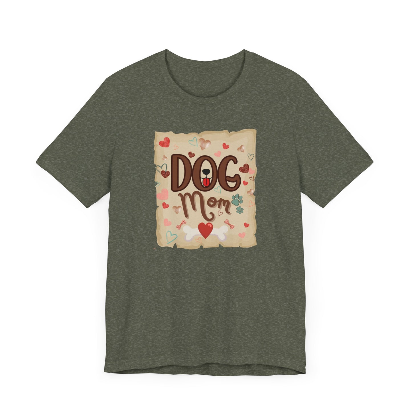 "Dog Mom – Heart and Paw Print Love Design"