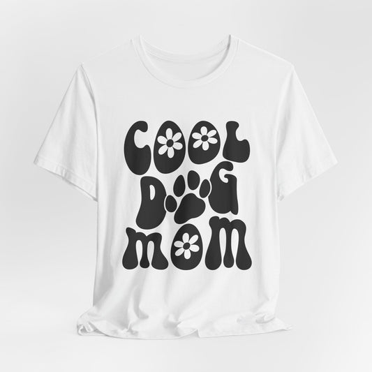 "Cool Dog Mom – Groovy Retro Flower Power Design"