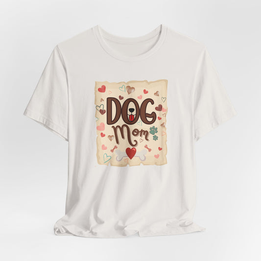 "Dog Mom – Heart and Paw Print Love Design"