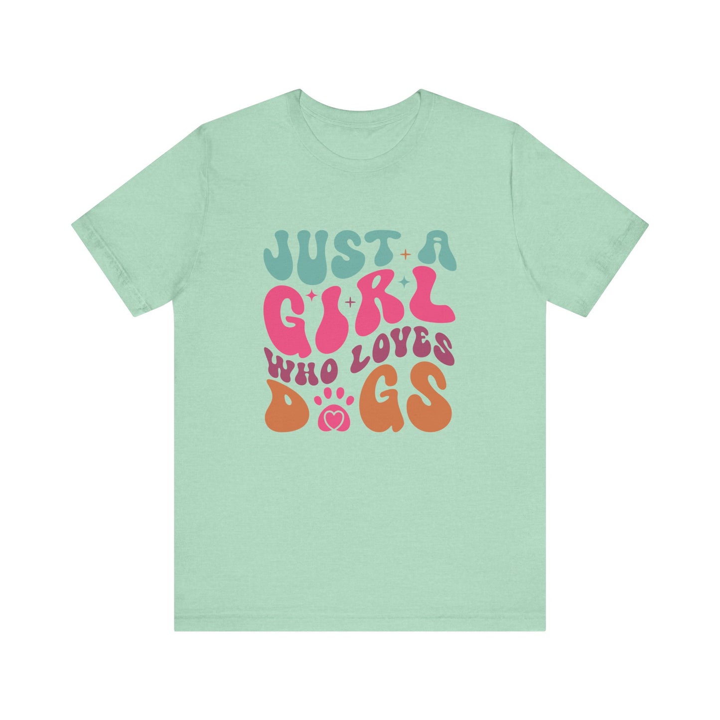 "Just a Girl Who Loves Dogs – Fun Retro Dog Lover Design"