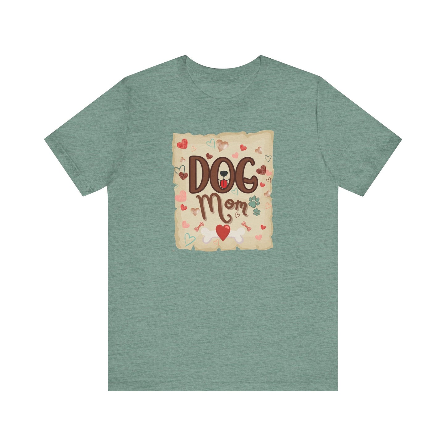 "Dog Mom – Heart and Paw Print Love Design"