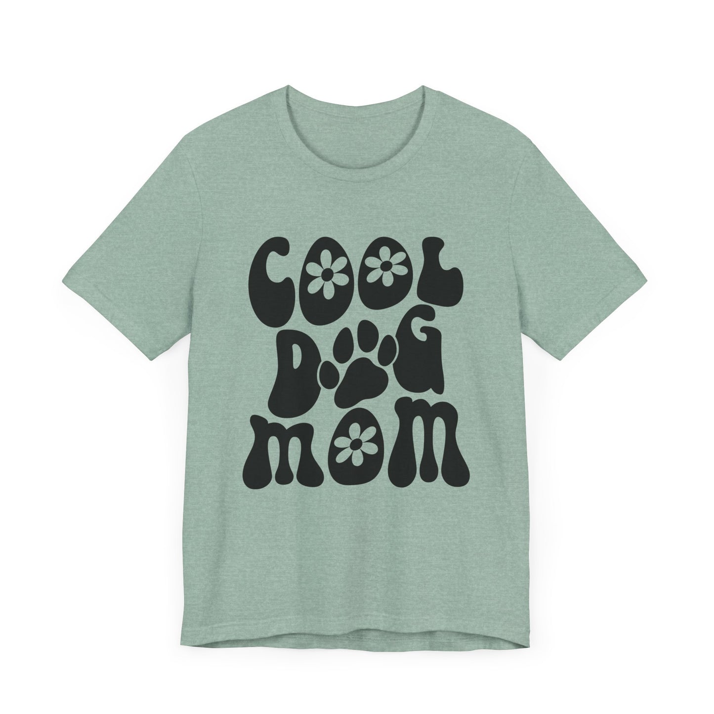 "Cool Dog Mom – Groovy Retro Flower Power Design"