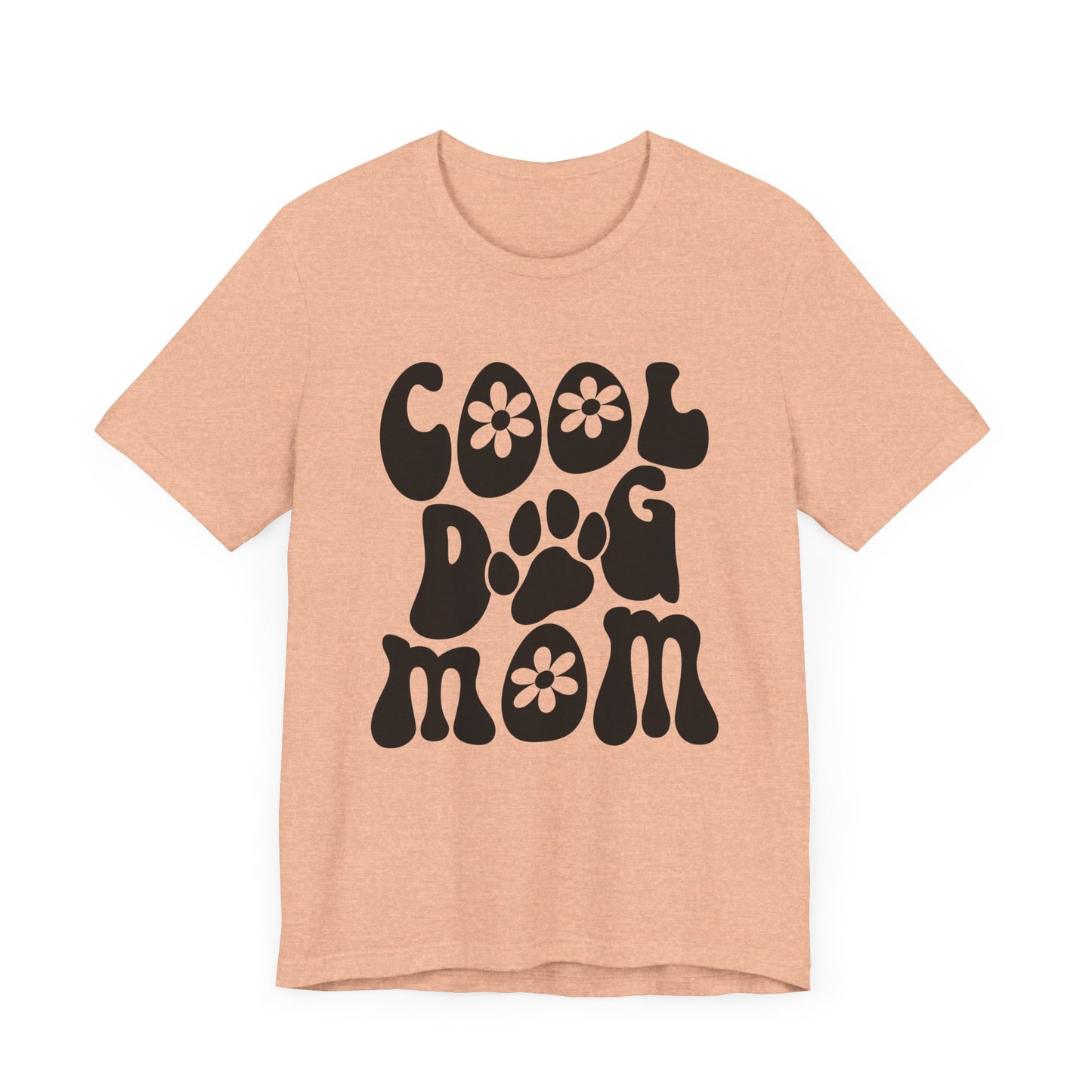 "Cool Dog Mom – Groovy Retro Flower Power Design"