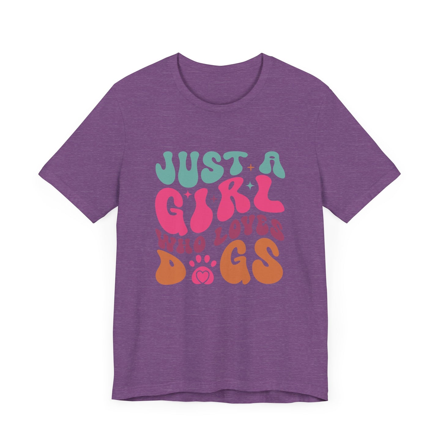 "Just a Girl Who Loves Dogs – Fun Retro Dog Lover Design"