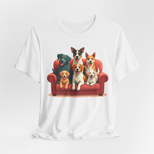 "Dog Pack on the Couch – Adorable Dog Lover Design"