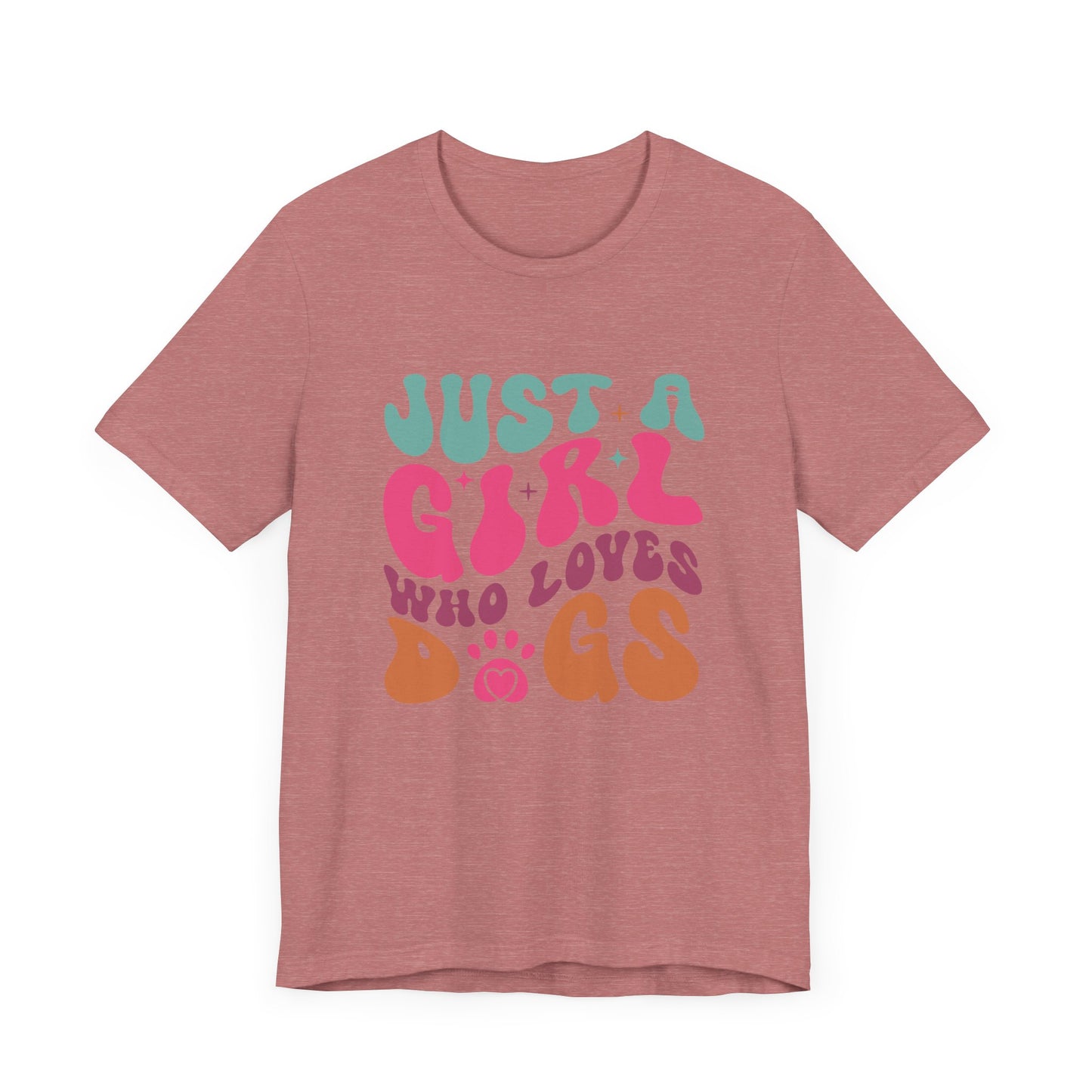 "Just a Girl Who Loves Dogs – Fun Retro Dog Lover Design"