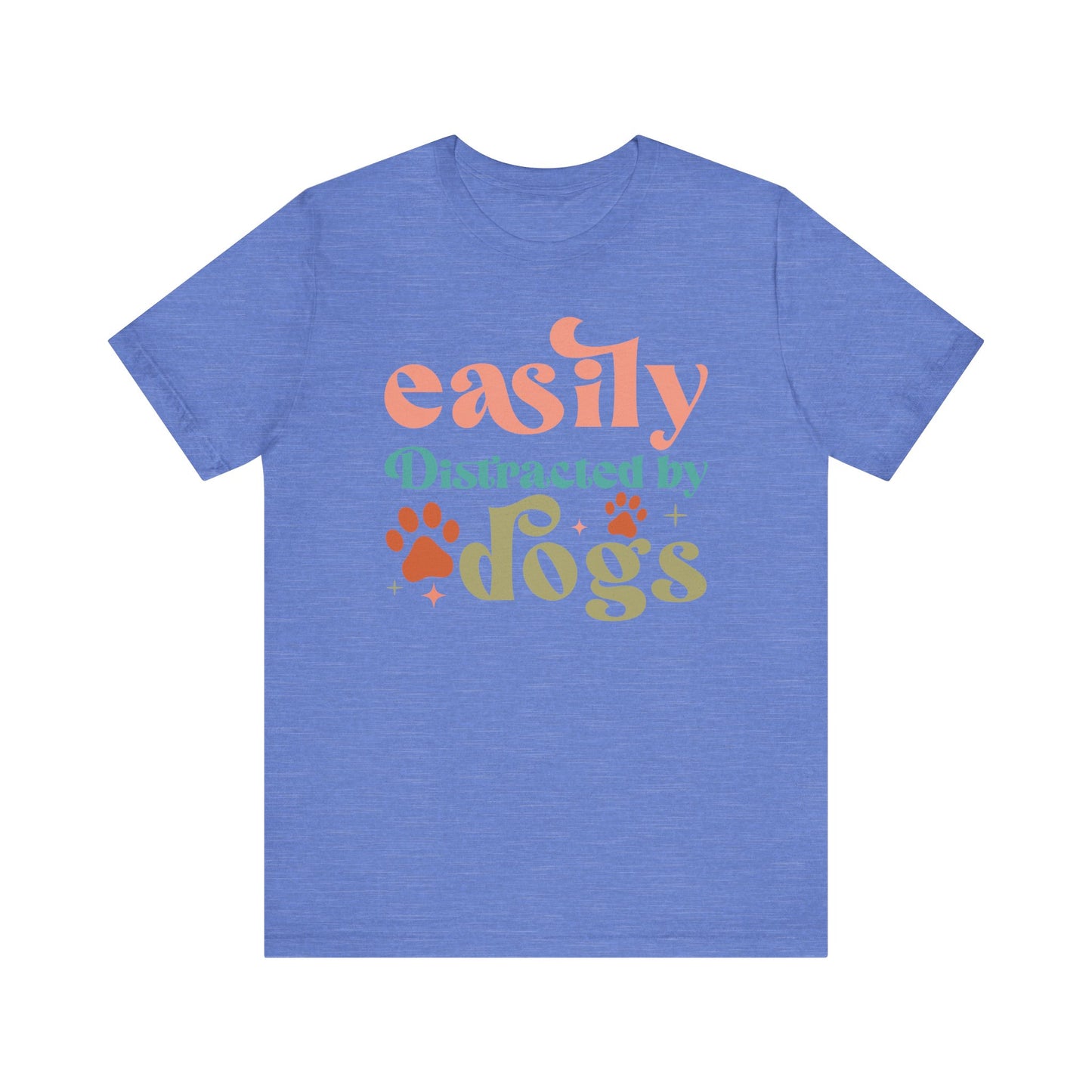 "Easily Distracted by Dogs – Fun Retro Dog Lover Design"