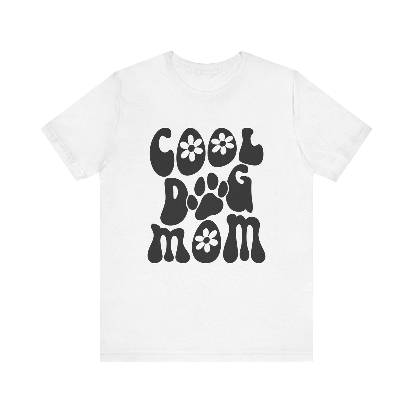 "Cool Dog Mom – Groovy Retro Flower Power Design"