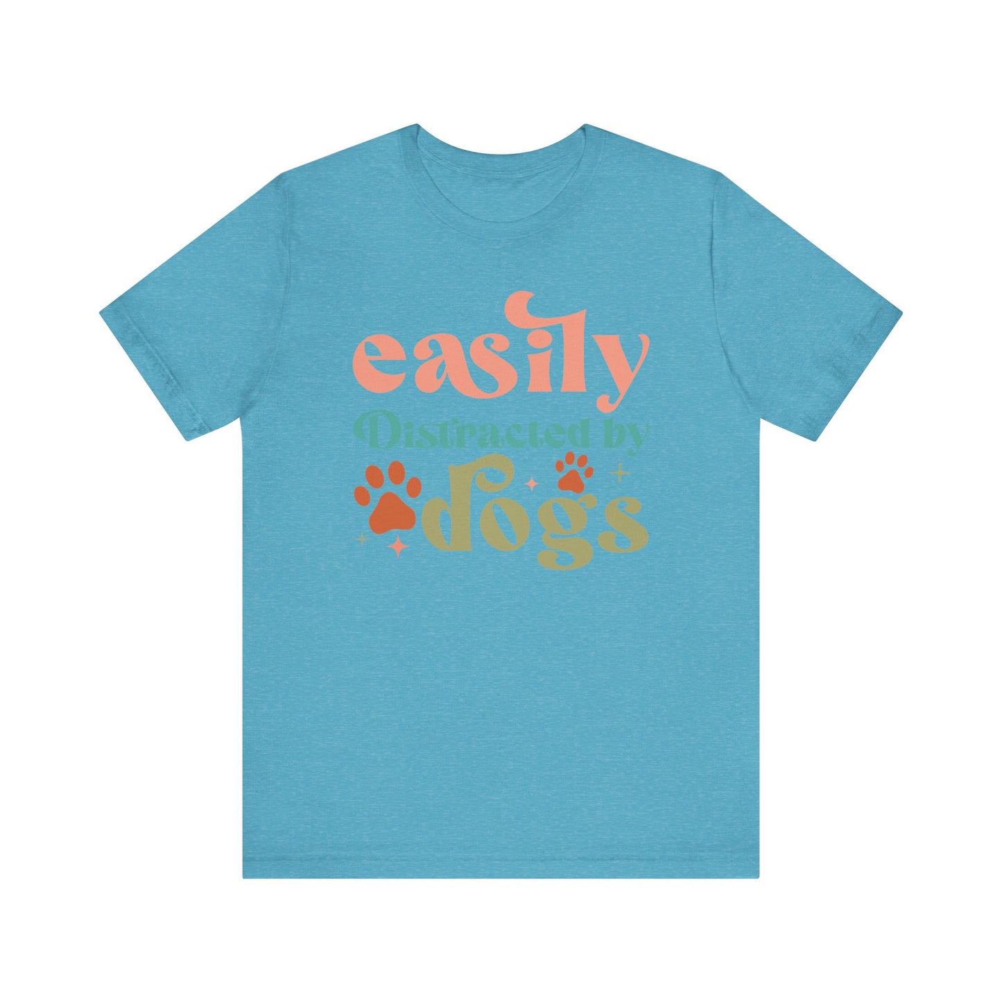 "Easily Distracted by Dogs – Fun Retro Dog Lover Design"