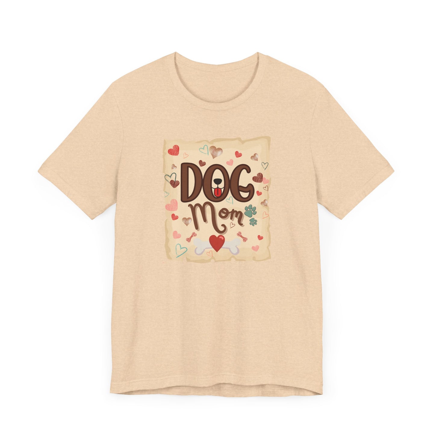 "Dog Mom – Heart and Paw Print Love Design"