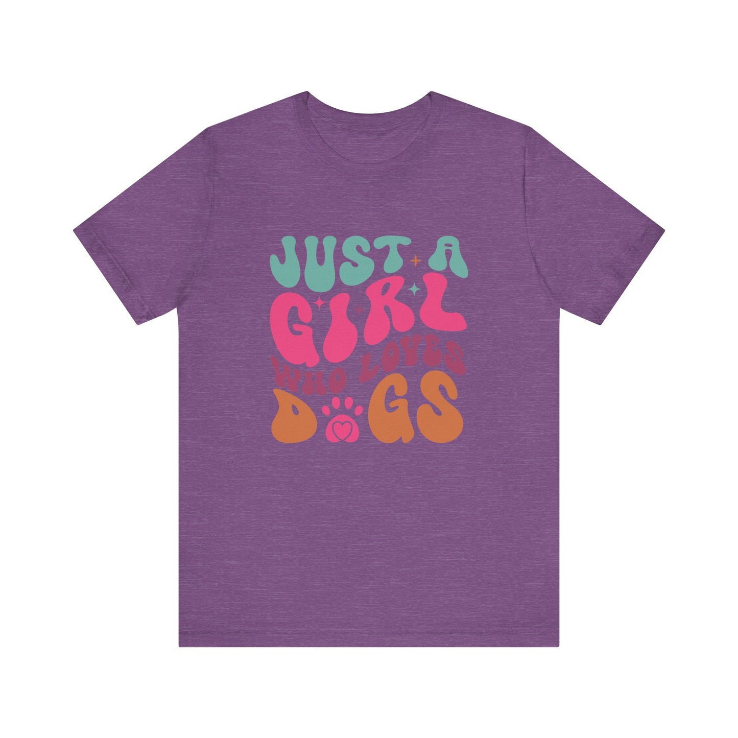 "Just a Girl Who Loves Dogs – Fun Retro Dog Lover Design"