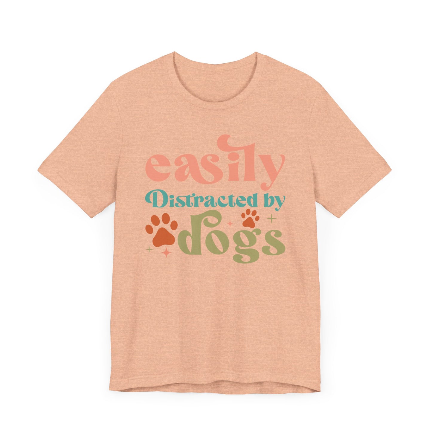 "Easily Distracted by Dogs – Fun Retro Dog Lover Design"