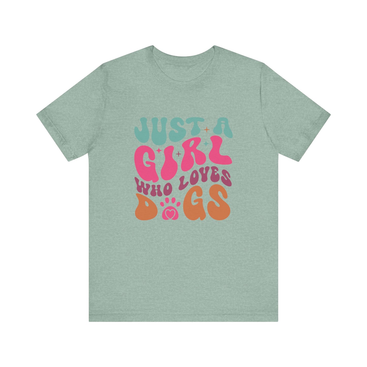 "Just a Girl Who Loves Dogs – Fun Retro Dog Lover Design"