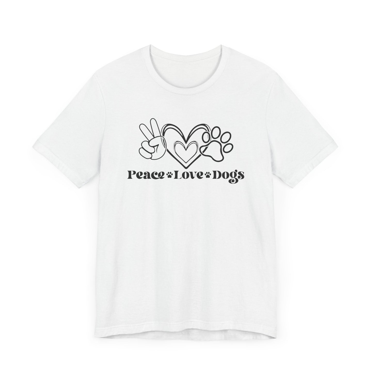 "Peace Love Dogs – Minimalist Dog Lover Design"