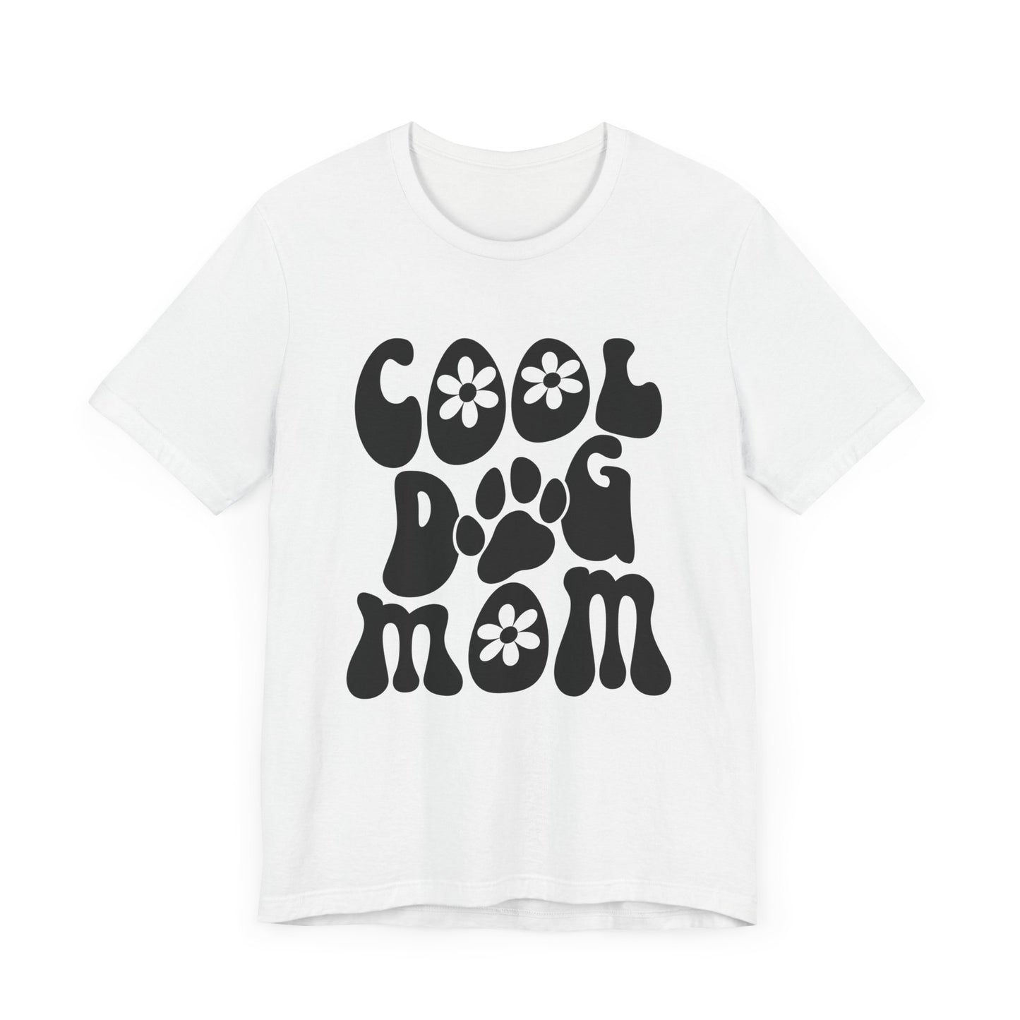 "Cool Dog Mom – Groovy Retro Flower Power Design"