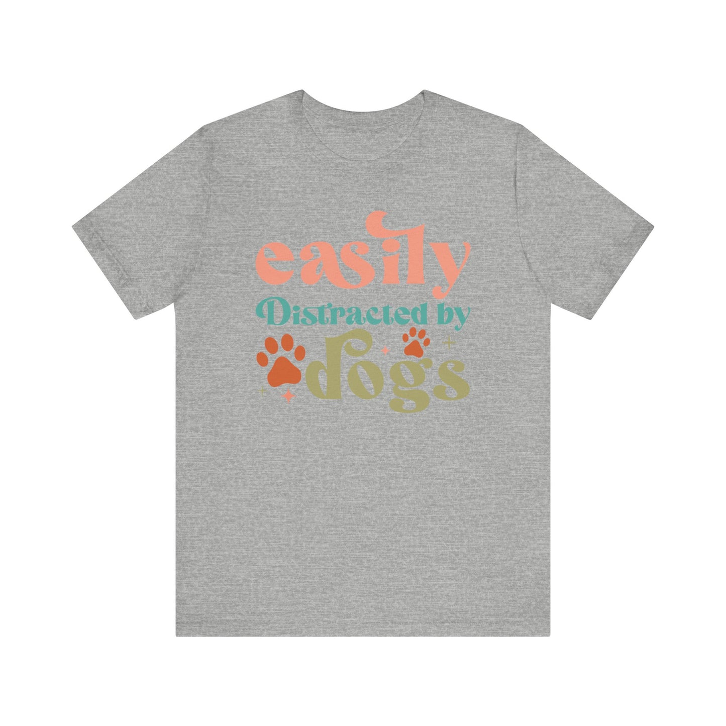 "Easily Distracted by Dogs – Fun Retro Dog Lover Design"