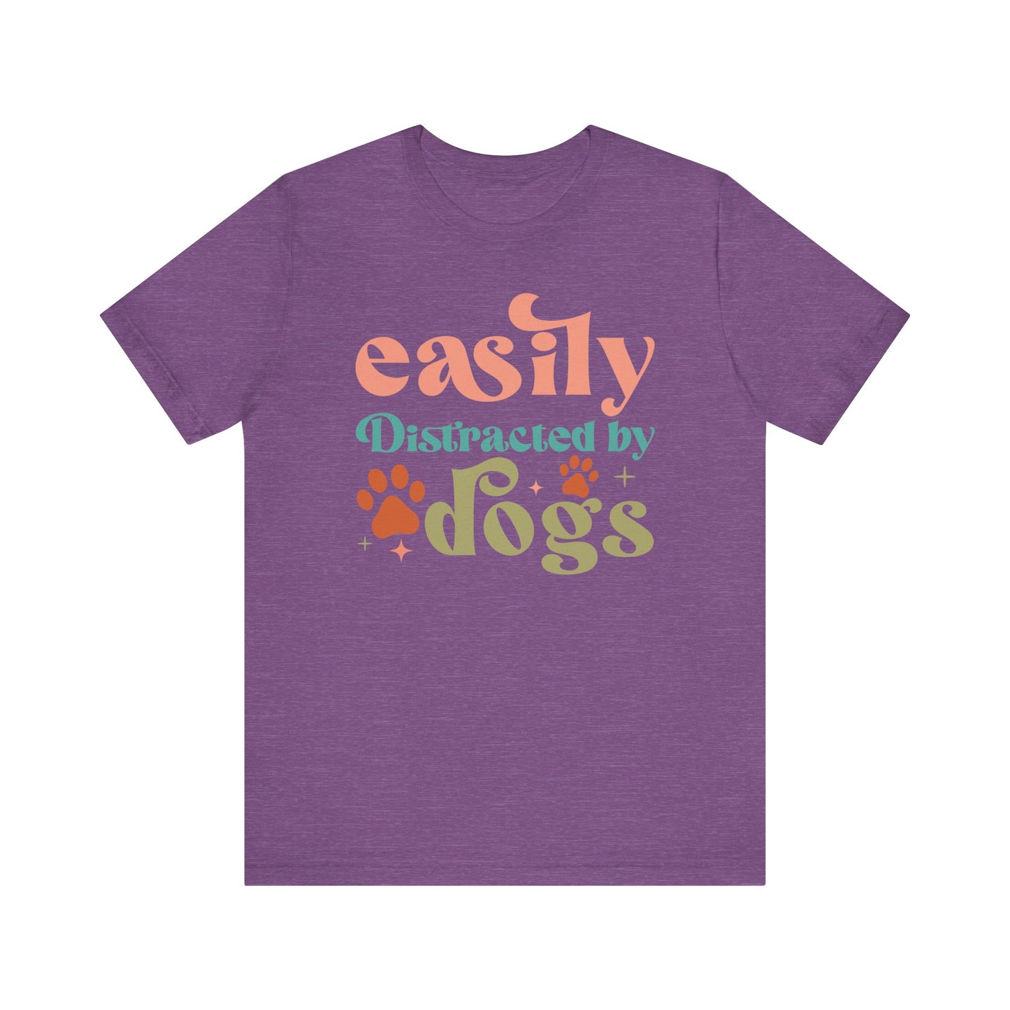 "Easily Distracted by Dogs – Fun Retro Dog Lover Design"