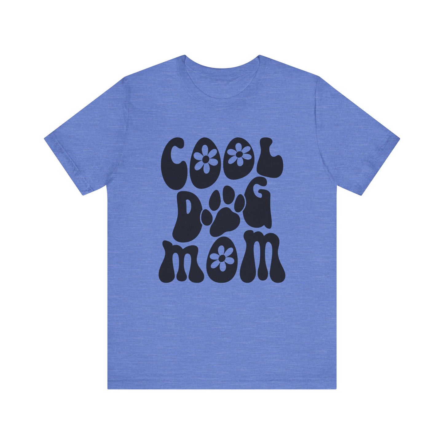 "Cool Dog Mom – Groovy Retro Flower Power Design"