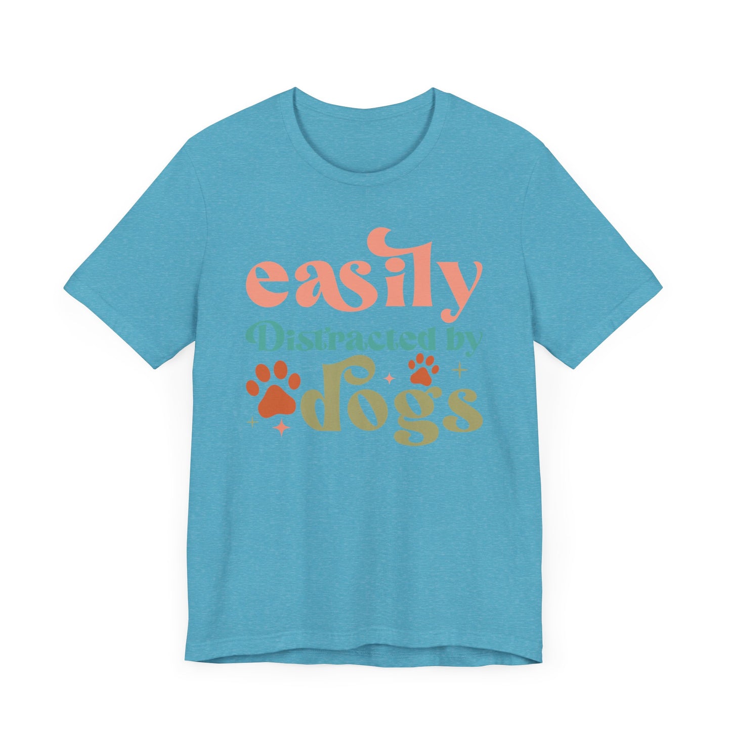 "Easily Distracted by Dogs – Fun Retro Dog Lover Design"