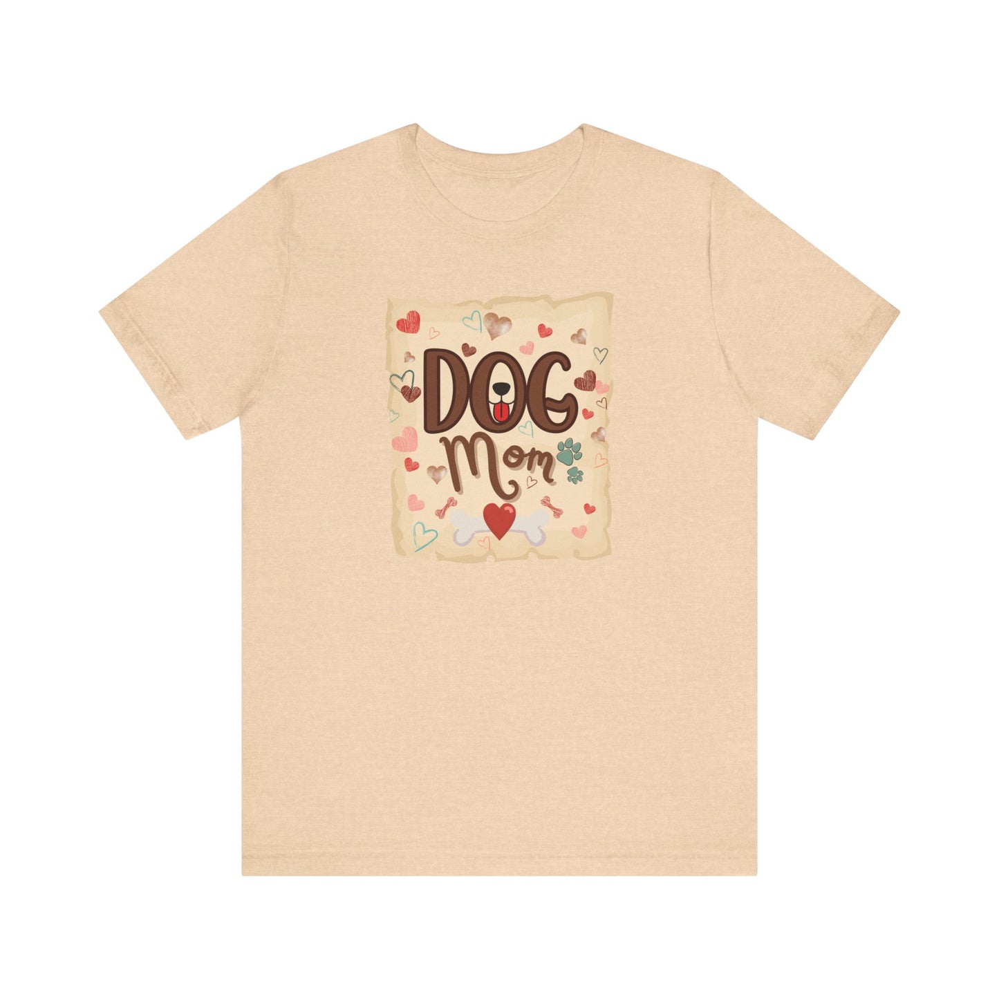 "Dog Mom – Heart and Paw Print Love Design"