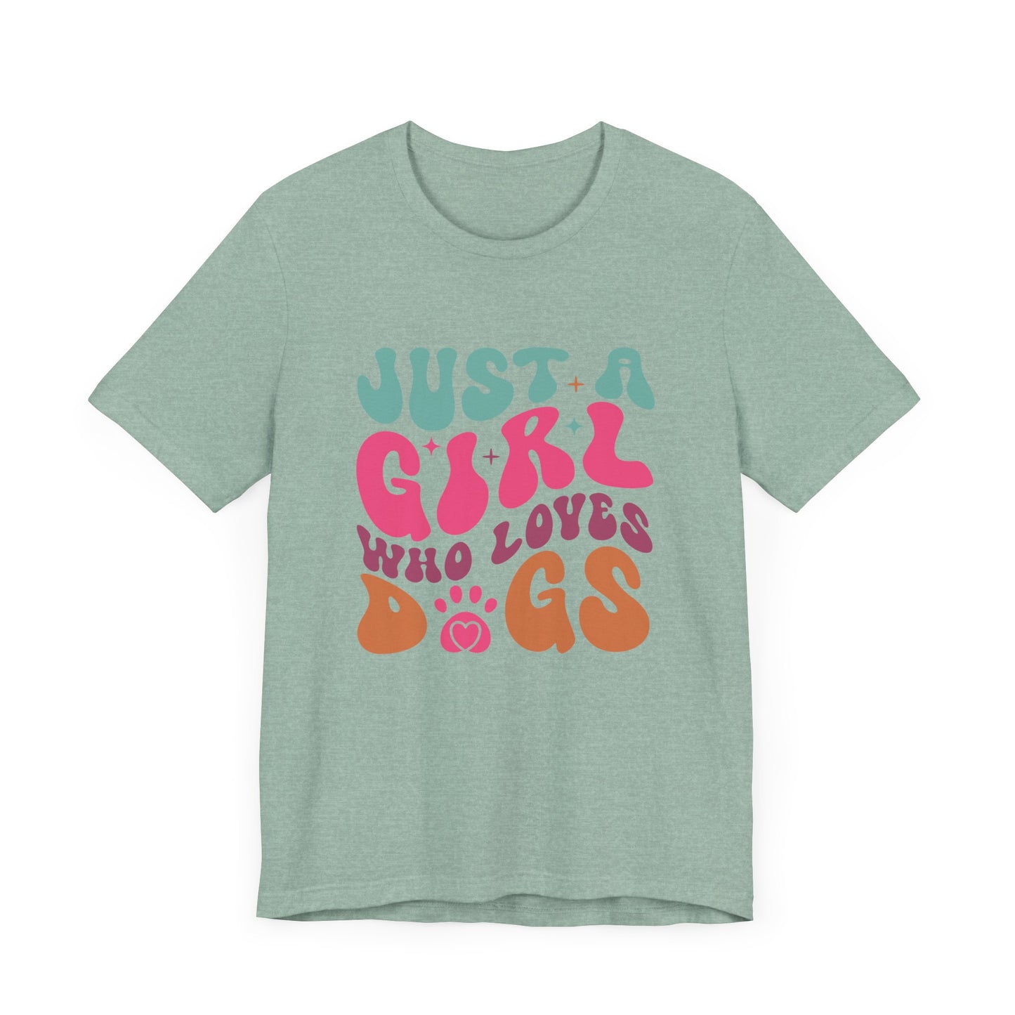 "Just a Girl Who Loves Dogs – Fun Retro Dog Lover Design"