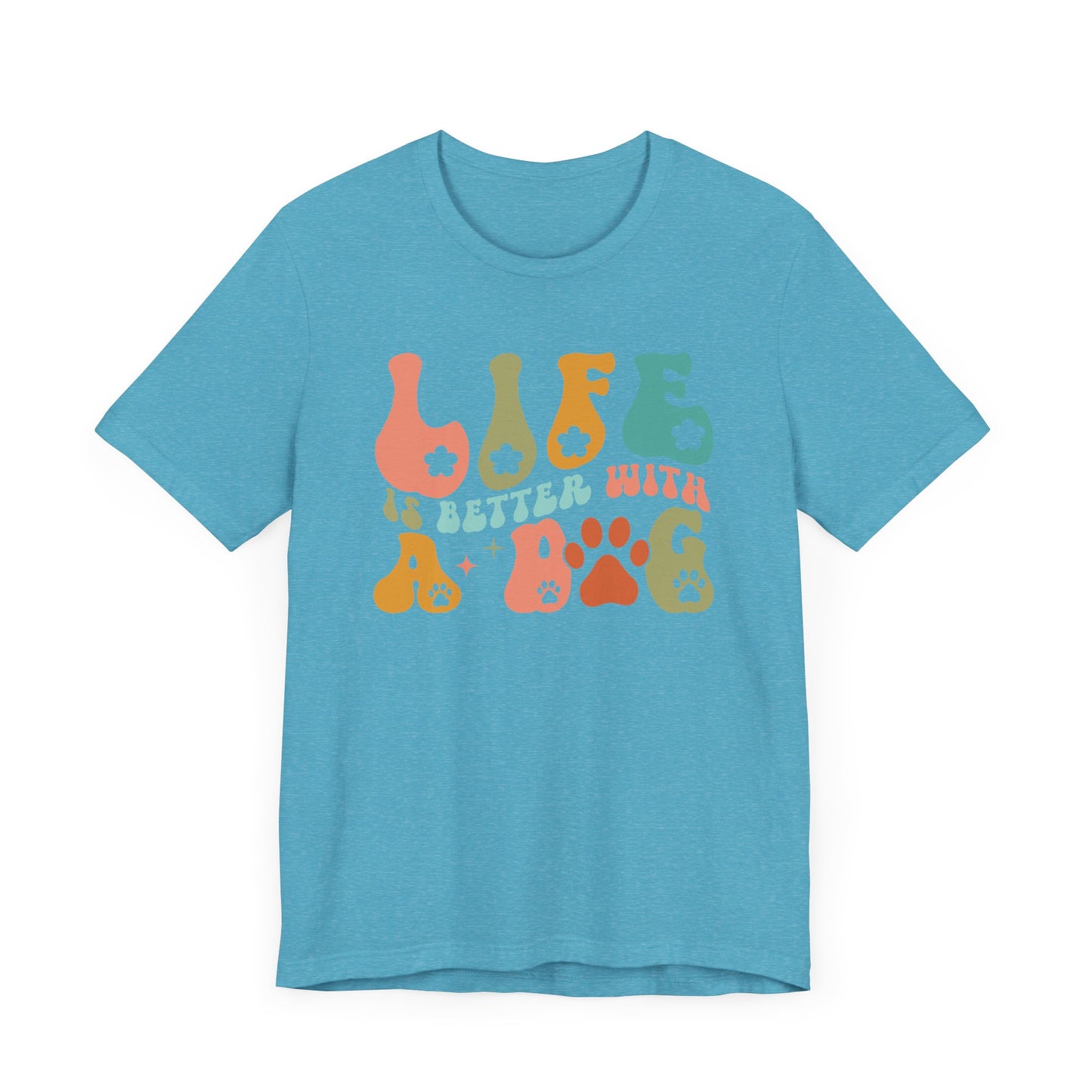 "Life is Better with a Dog – Retro Paw Print Dog Lover Design"