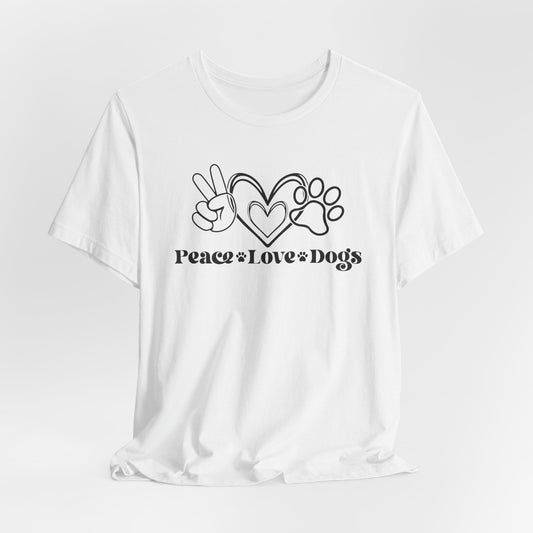 "Peace Love Dogs – Minimalist Dog Lover Design"