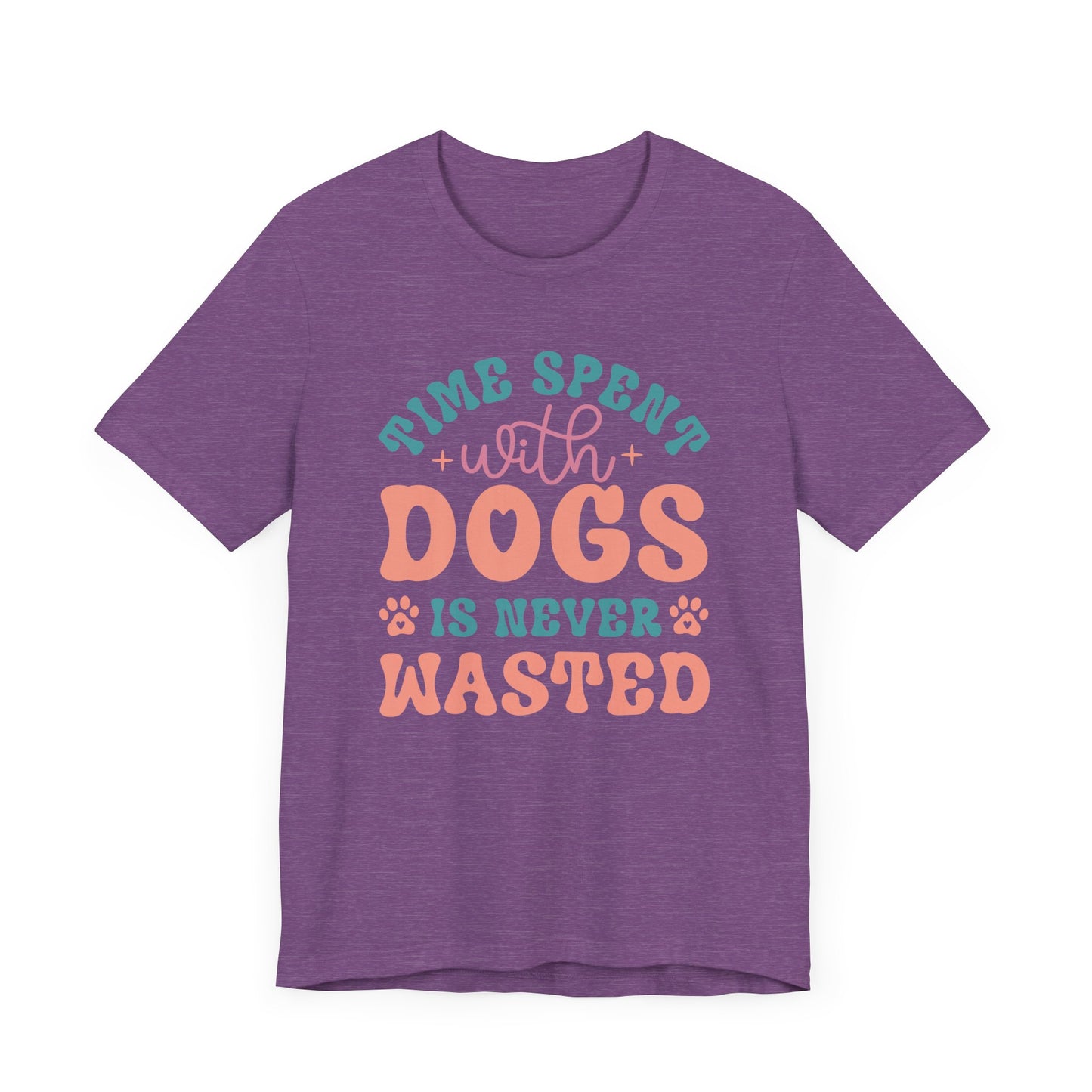 "Time spent with Dogs is never wasted – Fun Retro Dog Lover Design" - Unisex Jersey