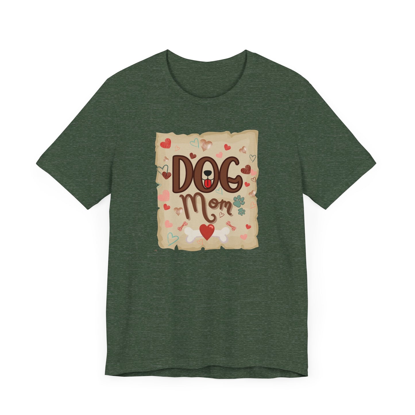 "Dog Mom – Heart and Paw Print Love Design"