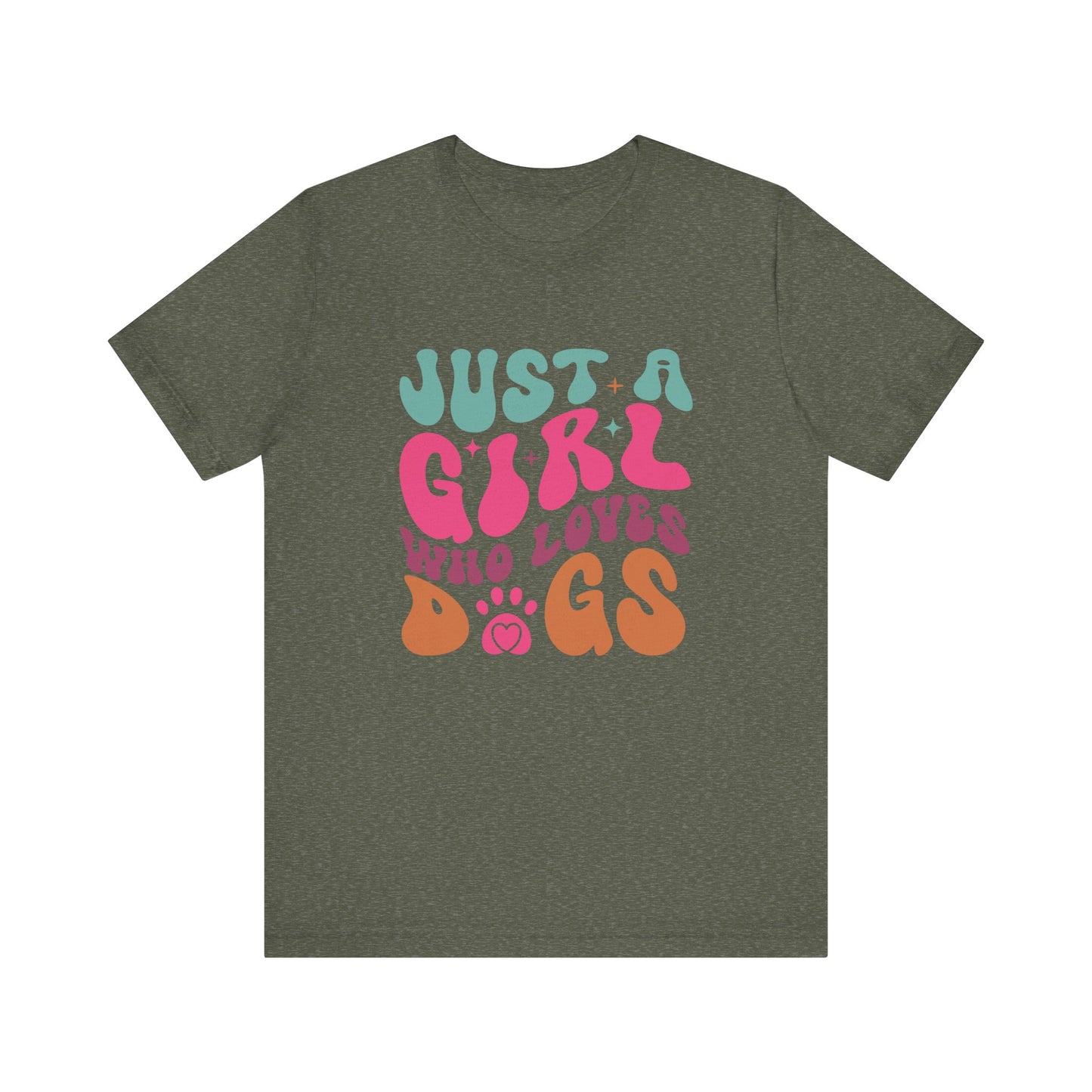 "Just a Girl Who Loves Dogs – Fun Retro Dog Lover Design"