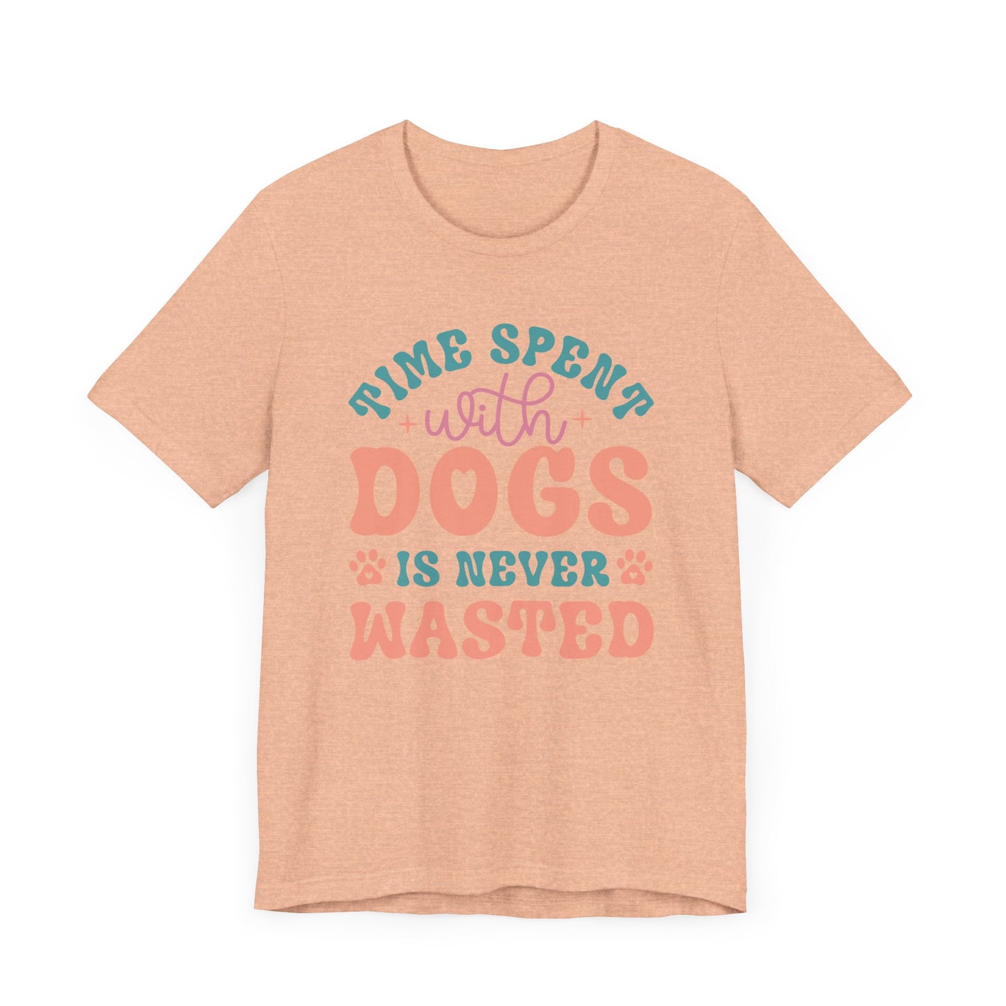 "Time spent with Dogs is never wasted – Fun Retro Dog Lover Design" - Unisex Jersey