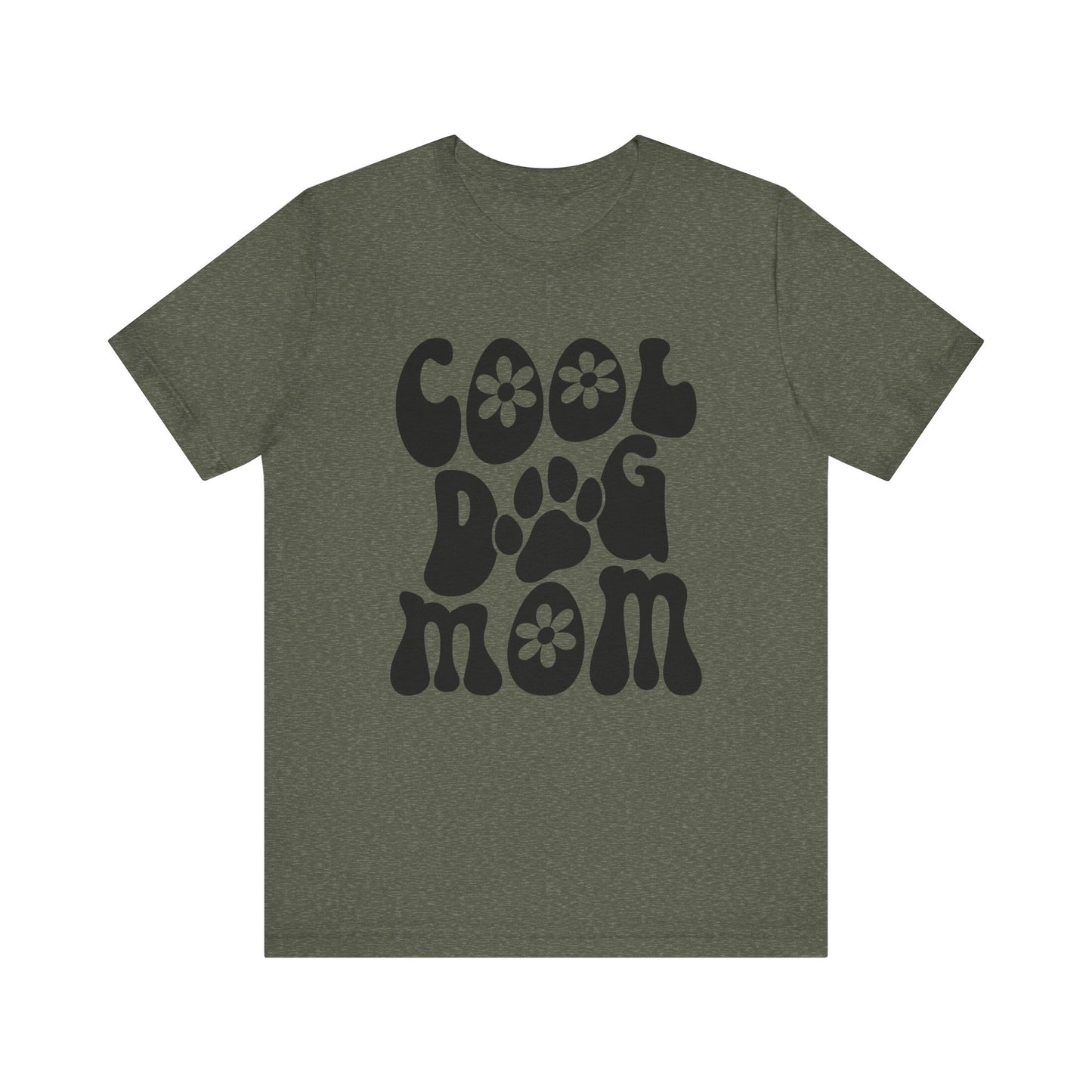 "Cool Dog Mom – Groovy Retro Flower Power Design"